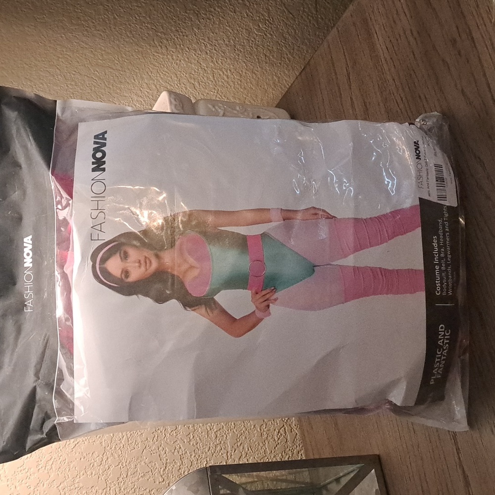 Fashion Nova Pink and Green Costume